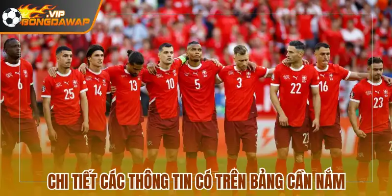 Bảng Xếp Hạng - Cập Nhật Bóng Đá Chính Xác Cùng BongdaWap 2 Chi tiết các thông tin có trên bảng cần nắm